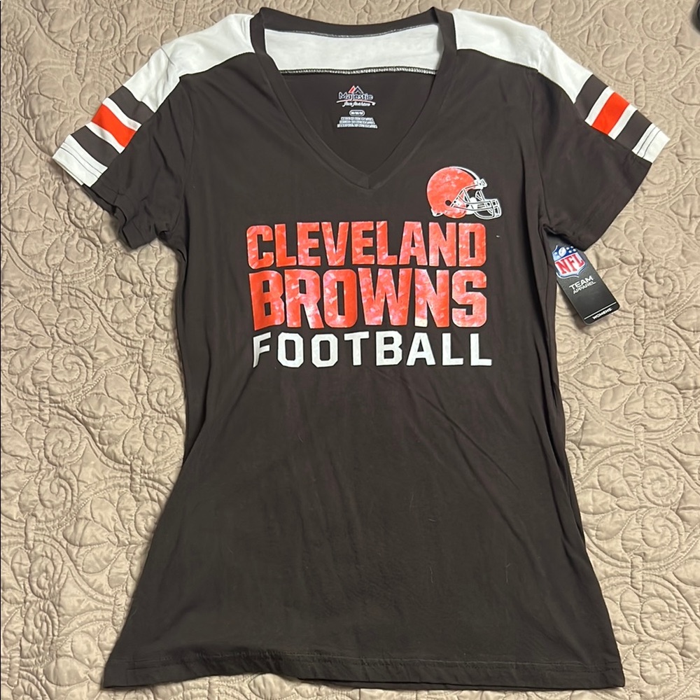 Cleveland Browns Women's BrownV-Neck Top